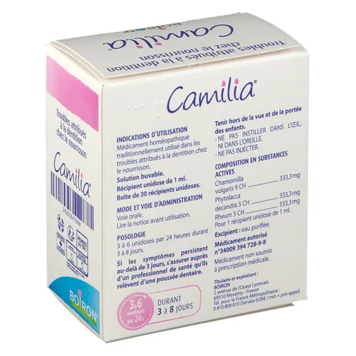 camilia-dentition-nourrisson-30-unidoses-algerie-bluecarepara-dz Camilia dentition 30 unidoses BOIRON